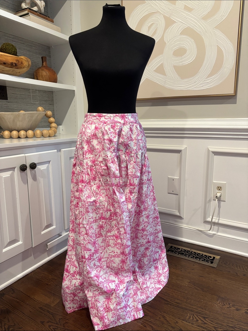 Skies are Blue Pink Floral Maxi Skirt - small NWT Anthropologie Women